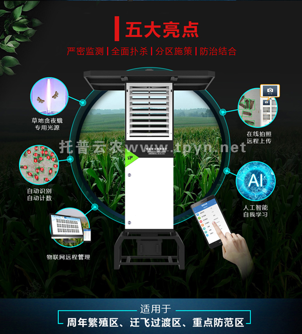 智能蟲(chóng)情測(cè)報(bào)燈全新升級(jí)，可自動(dòng)識(shí)別草地貪夜蛾